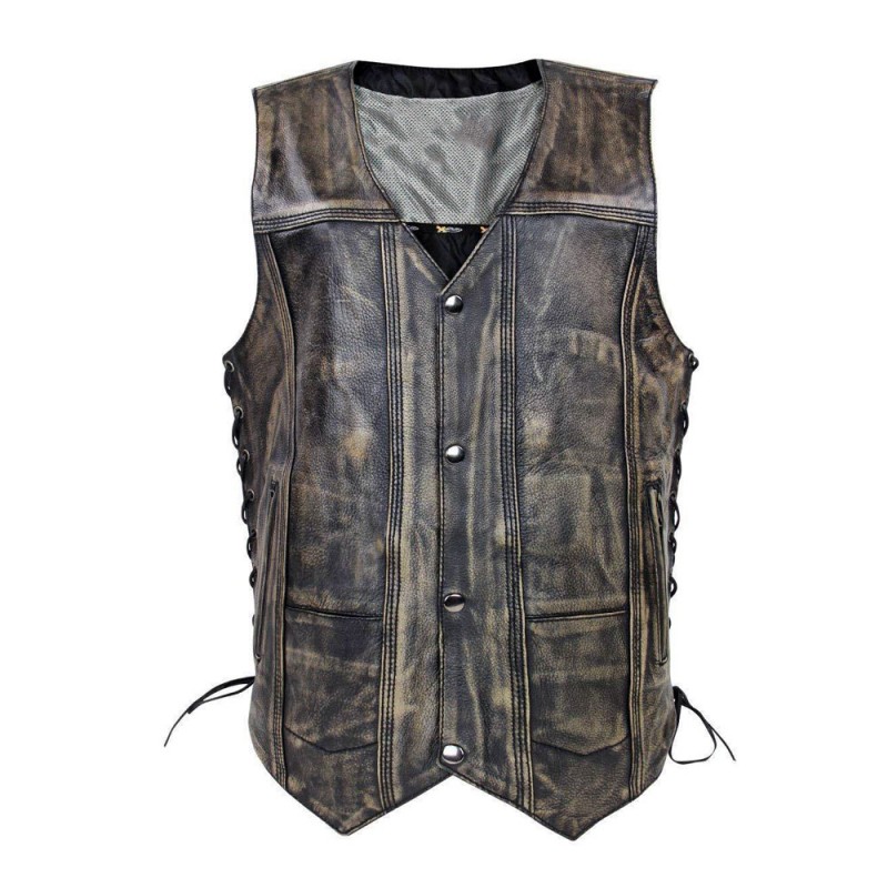Motorbike Leather Vest