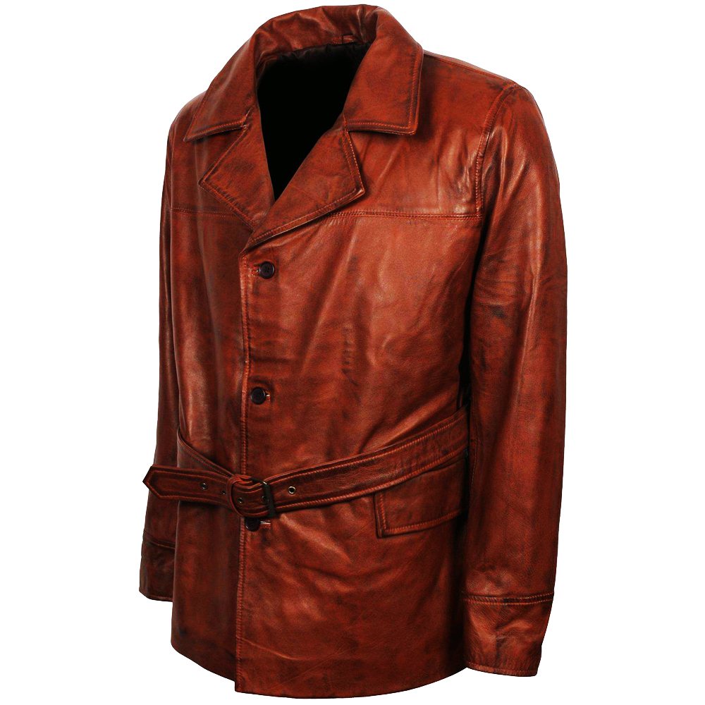 Leather Fashion Long Coat NG-6801