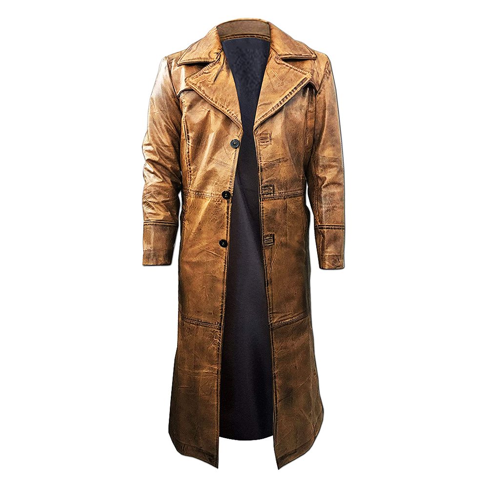 Leather Fashion Long Coat NG-6802