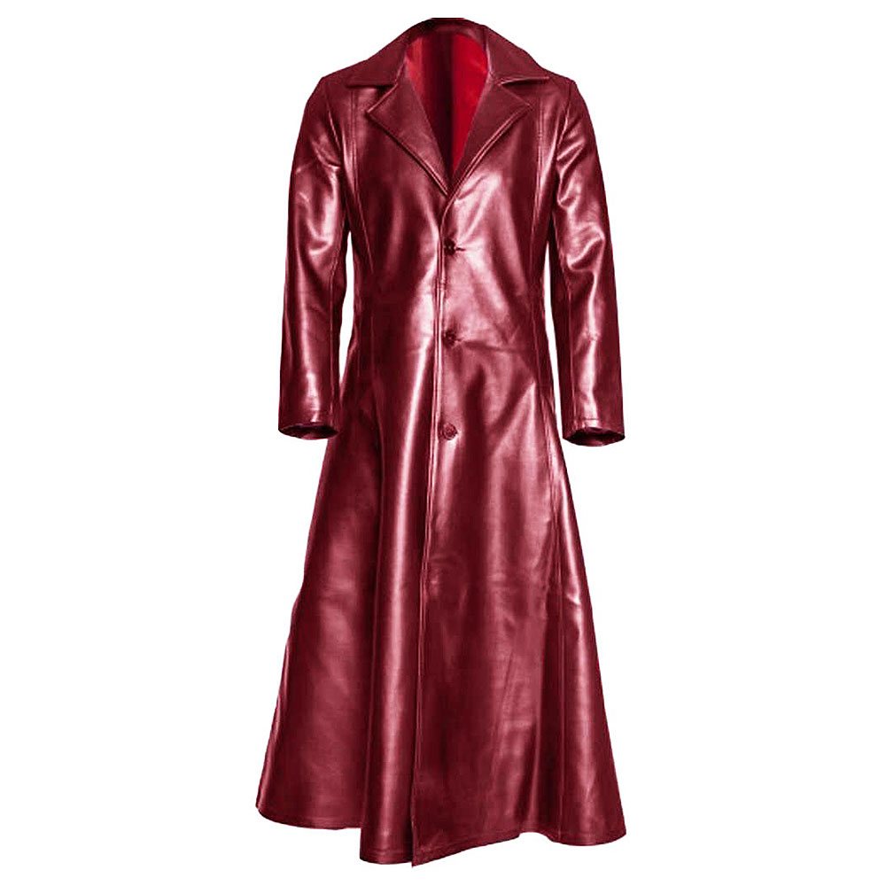 Leather Fashion Long Coat NG-6805