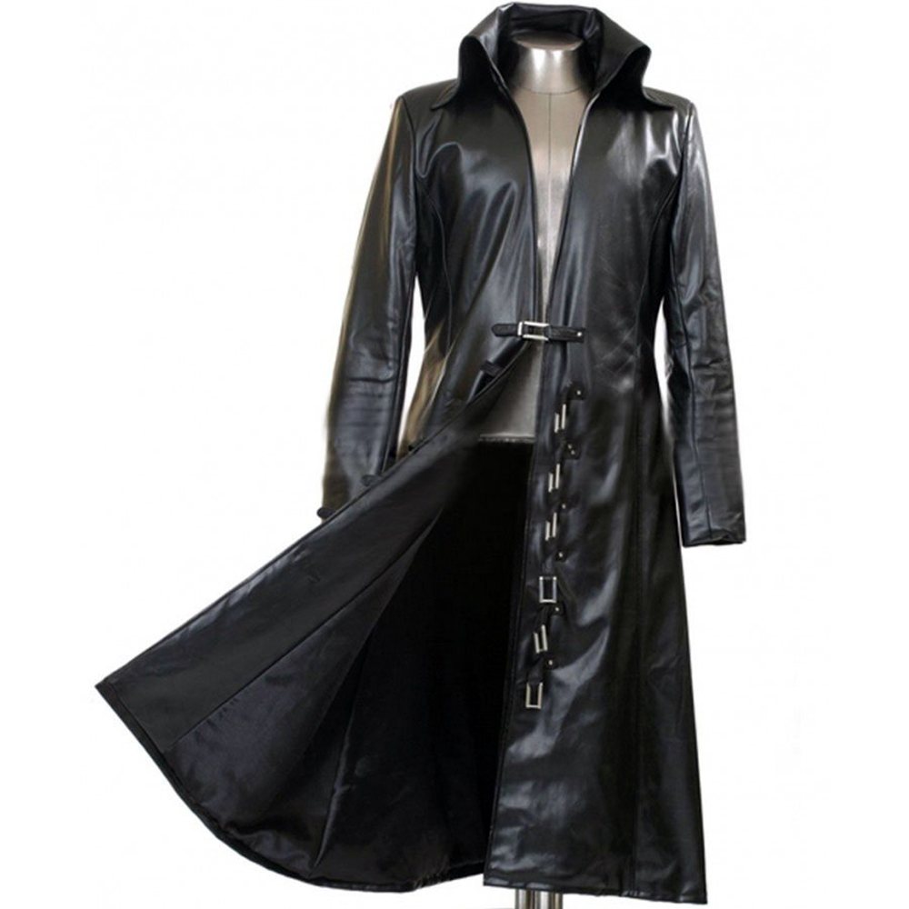 Leather Fashion Long Coat NG-6812