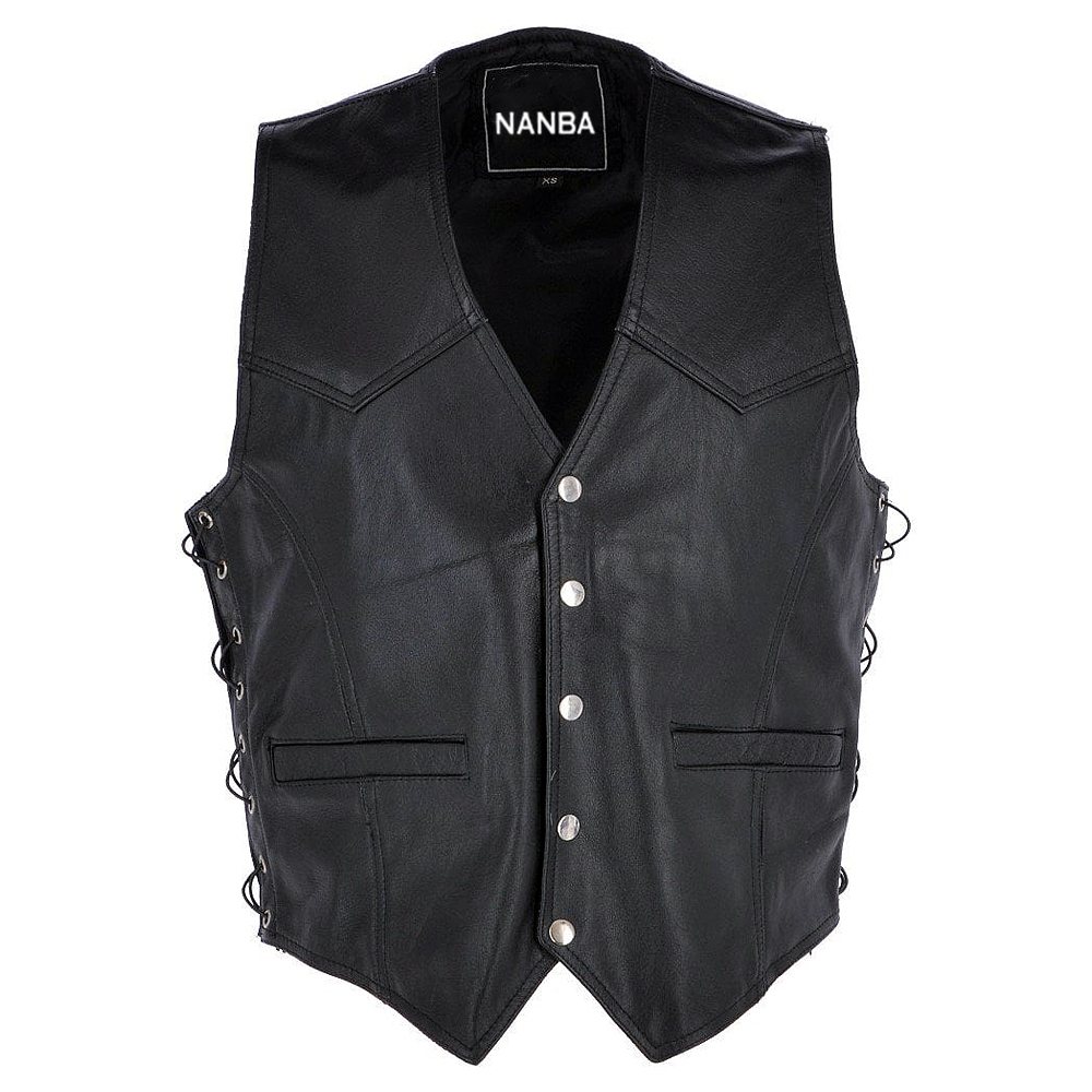 Motorbike Leather Vest NG-6709