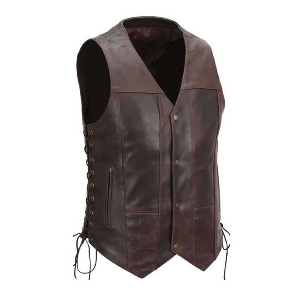 Motorbike Leather Vest NG-6720