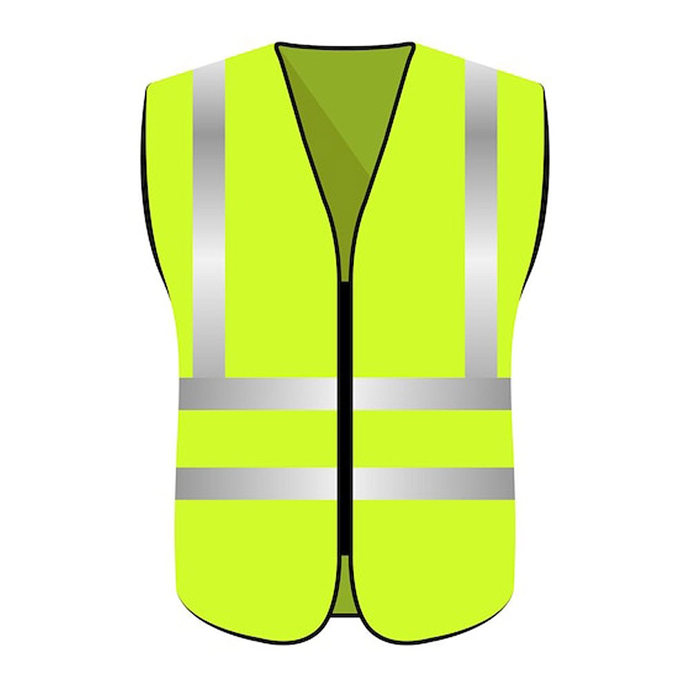 Working Vest NG-8-522: plain fluorescent yellow zip vest