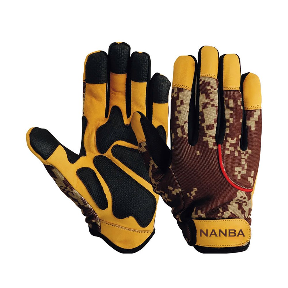Mechanics Glove NG-5502: tan gloves with a pixel camouflage back