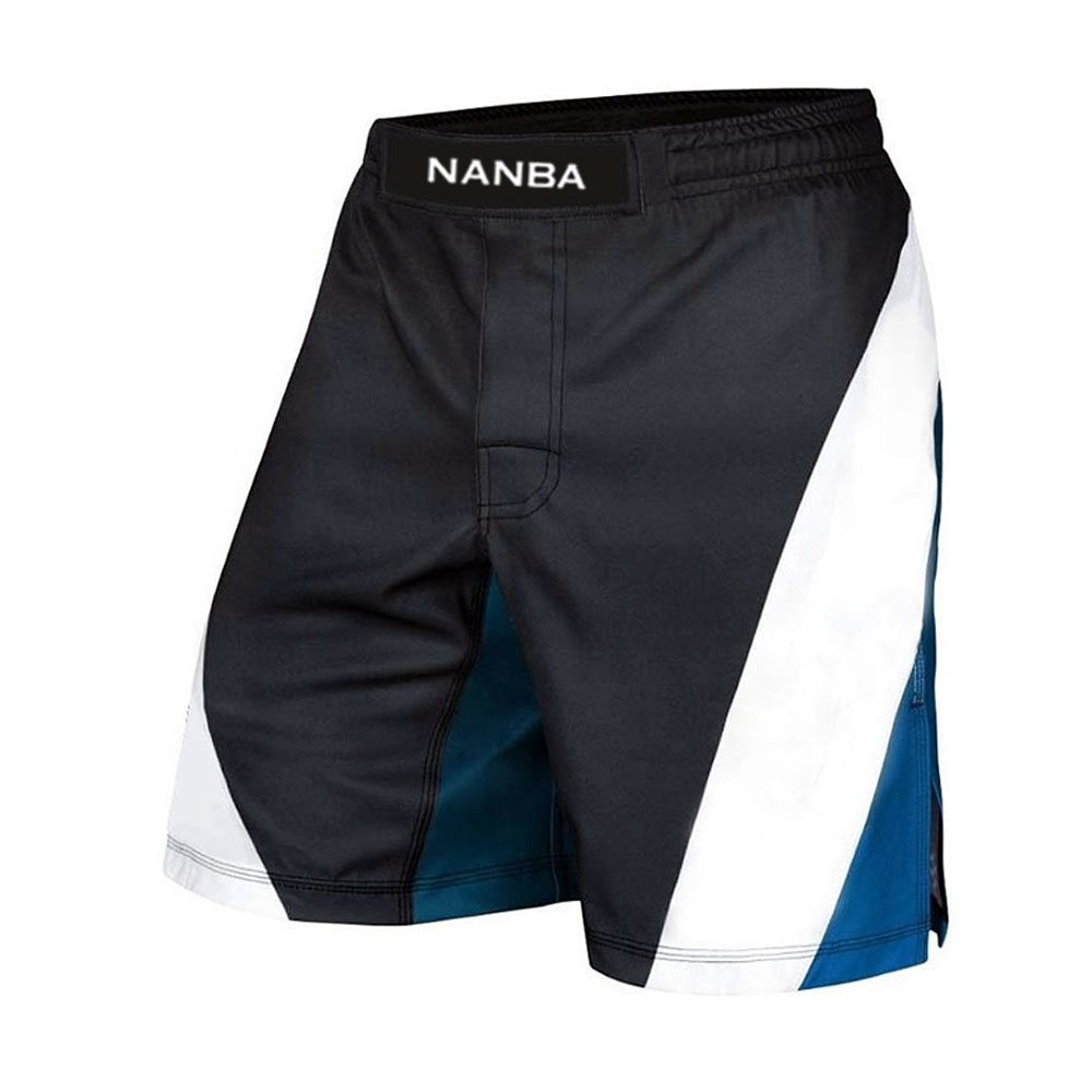 MMA Short NG-2316: black with a white diagonal panel and teal accent