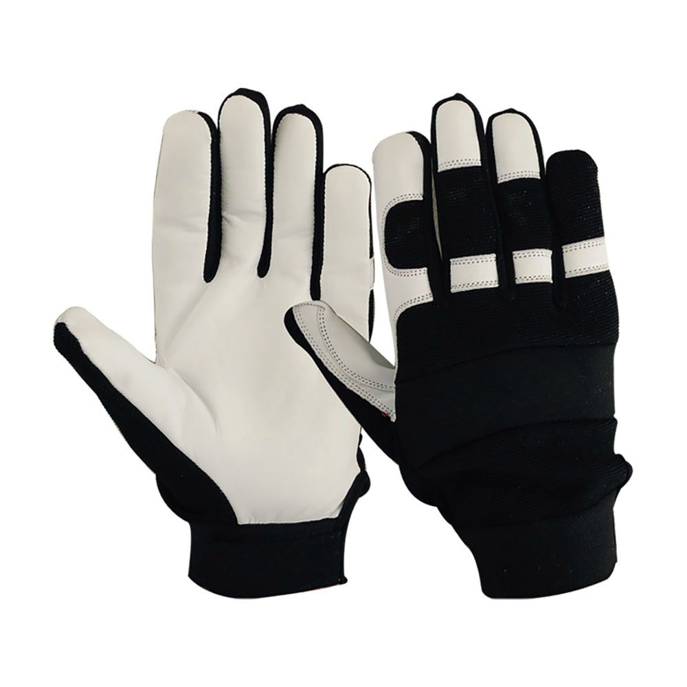 Mechanics Glove NG-5503: cream palm gloves with a black back