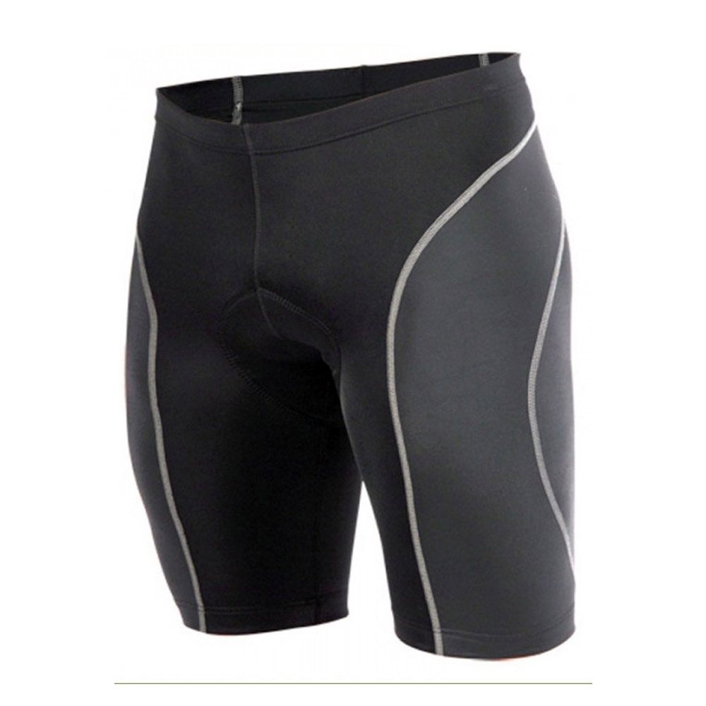 Compression Short NG-523: black shorts with grey curved panels