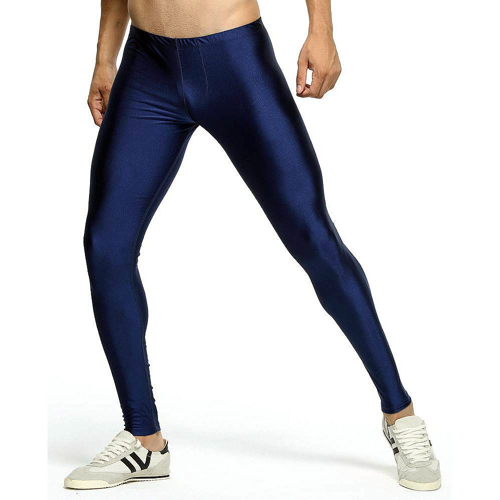 Tight Bottoms Lycra NG-720: shiny navy full-length tights