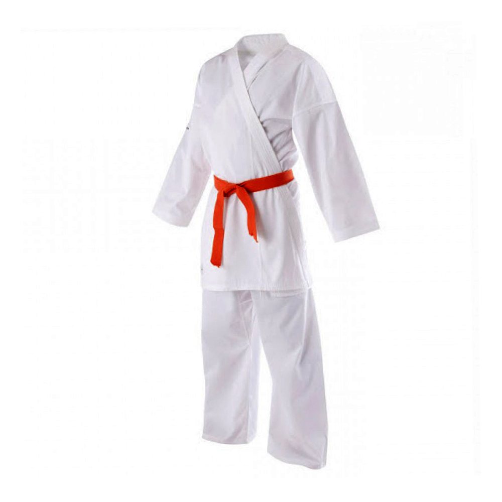 Karate Uniform NG-4902: white karate uniform shown with an orange belt
