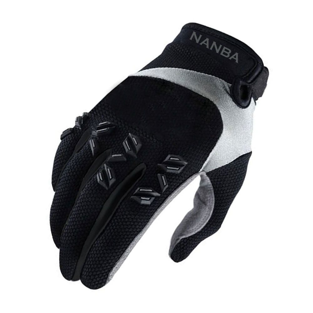 Motocross Glove NG-5616: black glove with a grey side panel