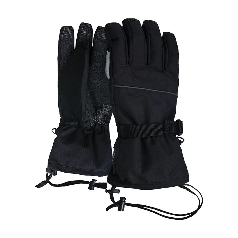 Ski Glove NG-5803: black gloves with a drawcord cuff