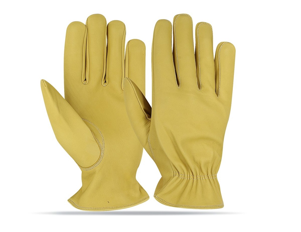 Driving Glove NG-5902: tan short-cuff gloves
