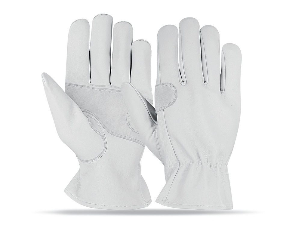 Driving Glove NG-5907: white gloves with a reinforced palm
