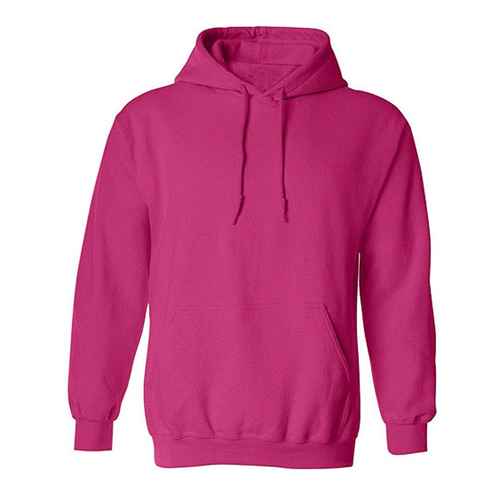 Hoodie NG-3721: plain raspberry pink hoodie