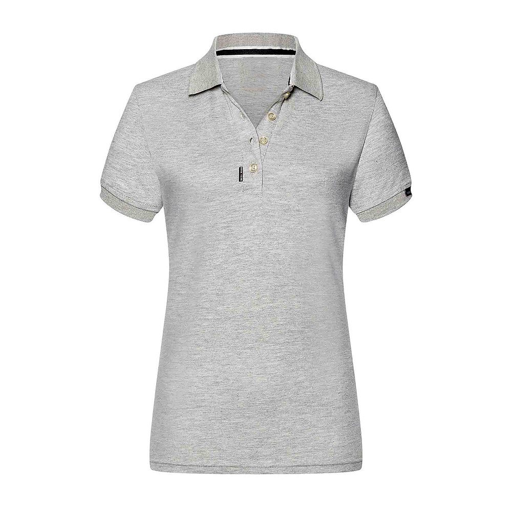 Polo Shirt NG-3823: grey marl fitted polo