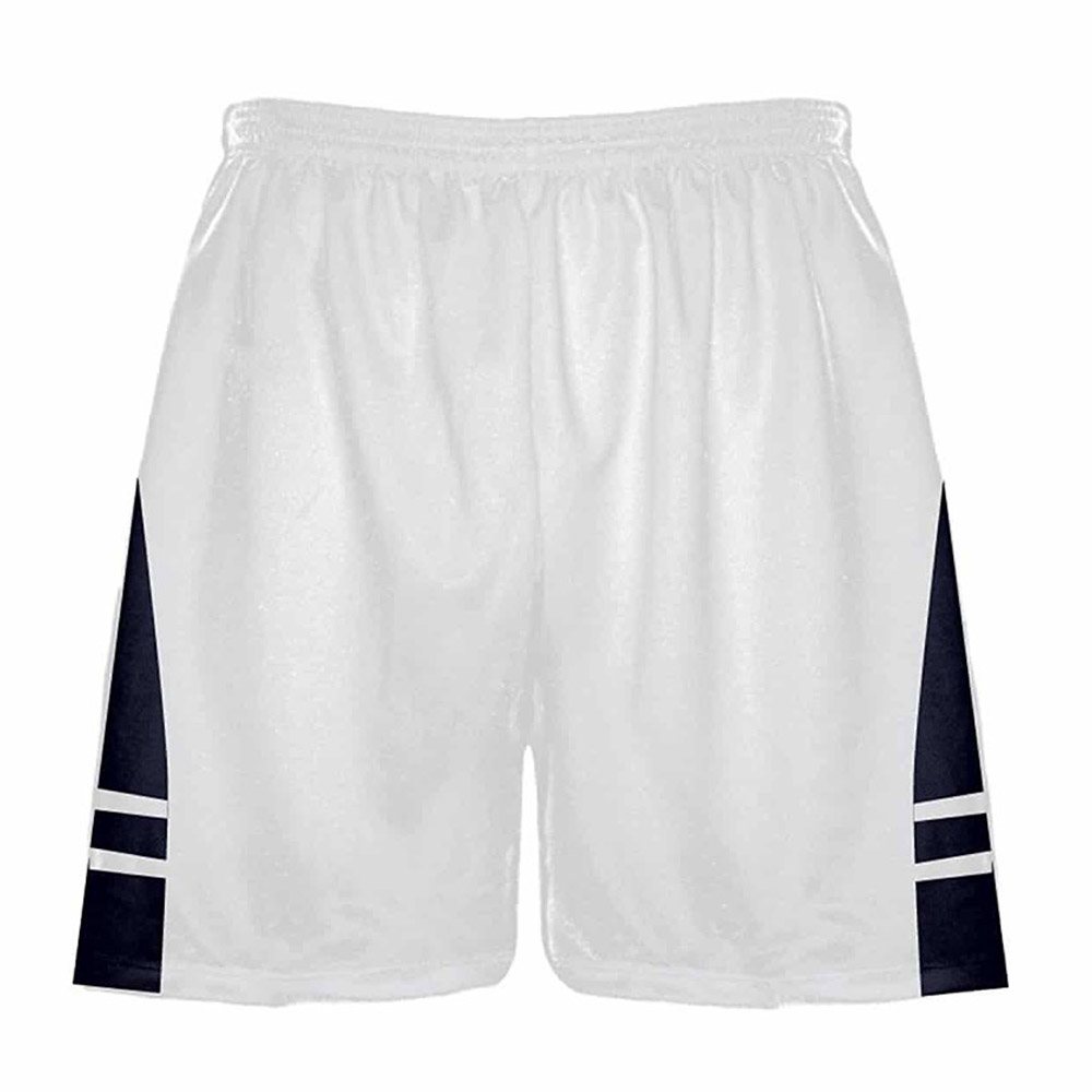 Sport Short NG-31308: white shorts with navy side panels