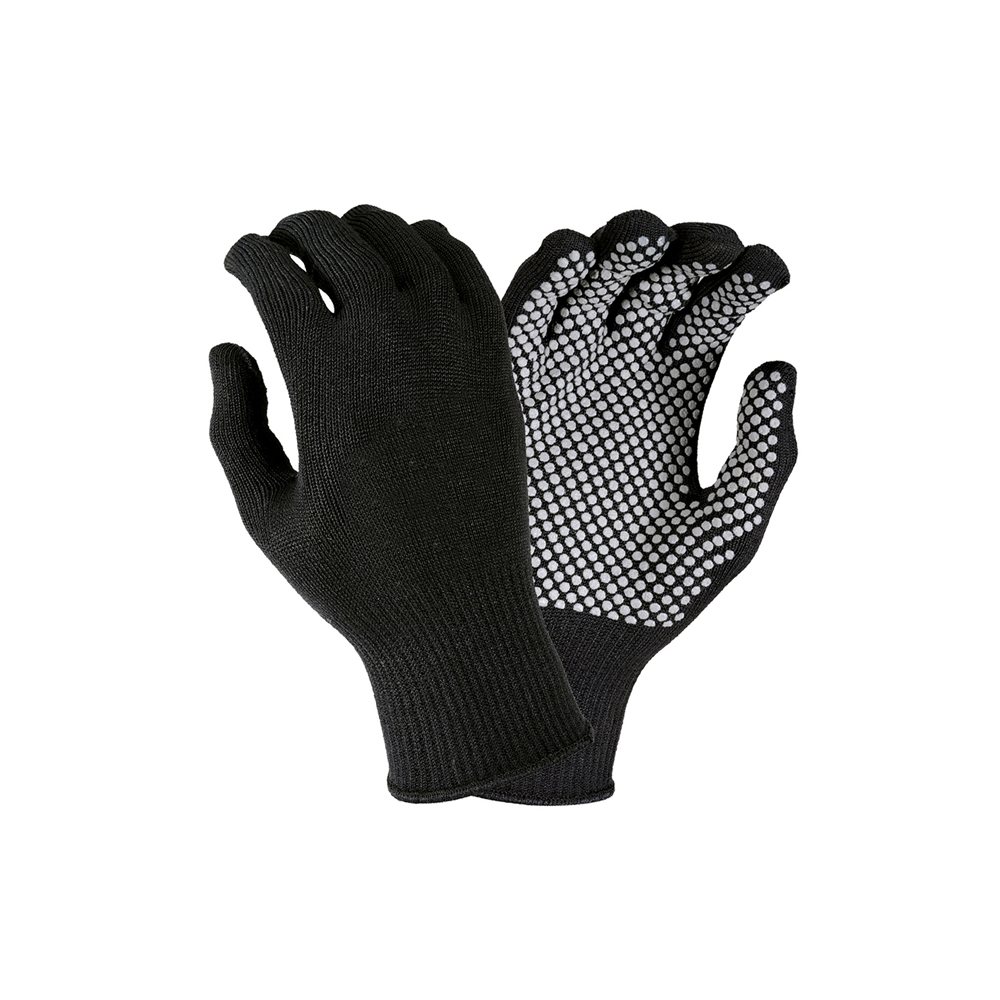 Cycling Glove NG-5312: black knitted gloves with a dotted palm