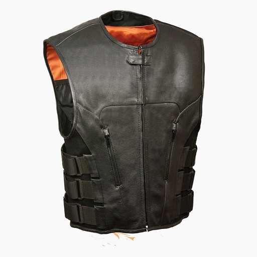 Motorbike Leather Vest NG-6701