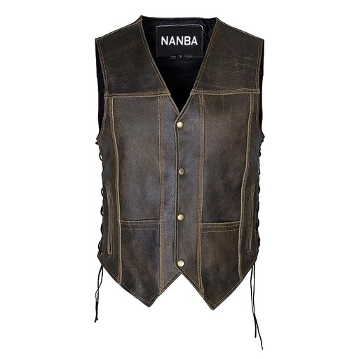 [NG-6702] Motorbike Leather Vest NG-6702