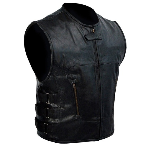 [NG-6712] Motorbike Leather Vest NG-6712