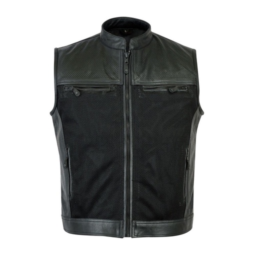 Motorbike Leather Vest NG-6715