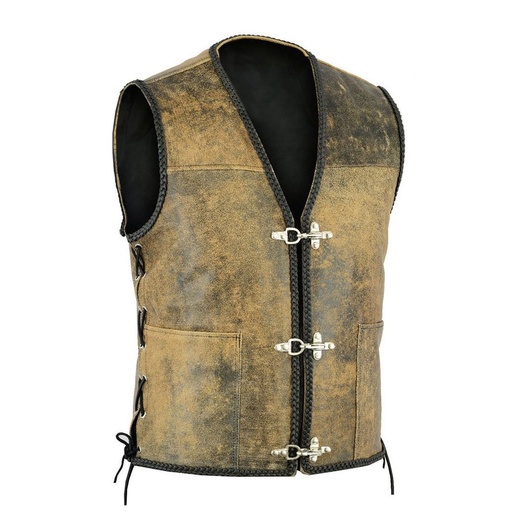 Motorbike Leather Vest NG-6716
