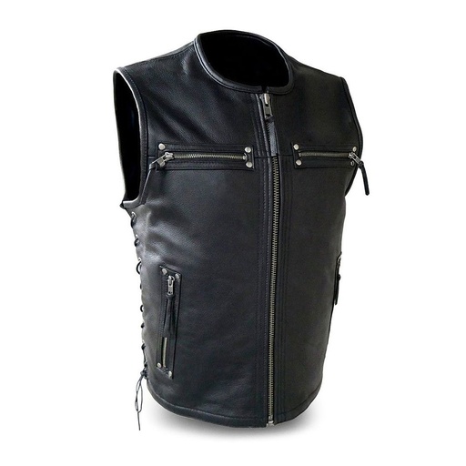 Motorbike Leather Vest NG-6717