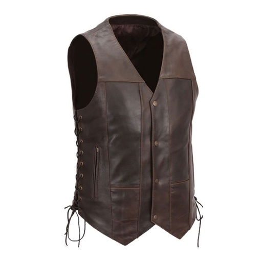 [NG-6720] Motorbike Leather Vest NG-6720