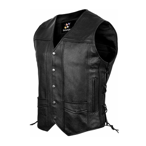 Motorbike Leather Vest NG-6721