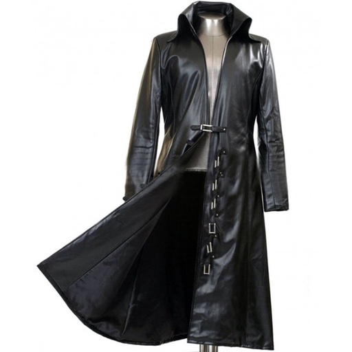 [NG-6812] Leather Fashion Long Coat NG-6812
